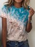 Meer Weit Jersey Lässig T-Shirt