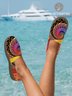 Bequem Weich Sohle Ethnisch Stil Bunt Print Flach Schuhe