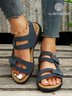 Retro Stickerei Haken und Schleife Bequem Sohle Flach Pantolette