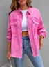 Unifarben Jeansjacke mit Zerrissen-Design Lässig für Damen in Neue Saison Noracora