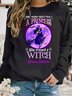 Lässig Rundhals Textbriefe Sweatshirt