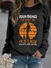 Lässig Rundhals Buchstabenmuster Sweatshirt