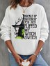 Lässig Rundhals Textbriefe Sweatshirt