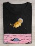 Lässig Sternenklarer Himmel Rundhals Kurzarm T-Shirt