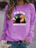 Lässig Rundhals Halloween Sweatshirt