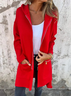 Damen Unifarben Regelmäßig Weit Jacke