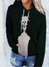 Lässig Kapuze Halloween Sweatshirt