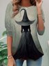 Lässig Halloween Rundhals Langarm T-Shirt