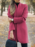 Damen Unifarben verdicken Weit Jacke