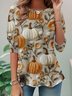 Lässig Halloween Rundhals Langarm T-Shirt