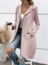 Damen Unifarben verdicken Weit Jacke