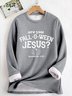 Lässig Rundhals Halloween Sweatshirt Vlies