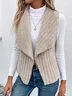 Damen Unifarben Vlies Weit Tanktop