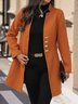 Damen Unifarben Regelmäßig Weit Jacke