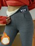 Lässig Unifarben Lang Leggings