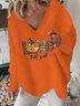 Lässig Rundhals Geometrisch Sweatshirt