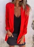 Damen Unifarben Regelmäßig Weit Blazer