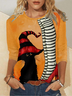 Lässig Halloween Rundhals Langarm T-Shirt
