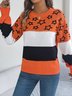Damen Garn/Wollgarn Gestreift Langarm Bequem Lässig Pullover