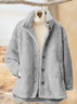Damen Gestreift verdicken Weit Jacke