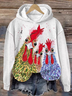 Lässig Kapuze Tier Sweatshirt