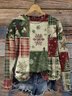 Lässig Rundhals Weihnachten Sweatshirt