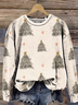Lässig Rundhals Weihnachten Sweatshirt