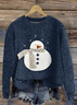 Damen Wolle/Stricken Tier Langarm Bequem Lässig Pullover