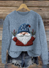 Damen Wolle/Stricken Tier Langarm Bequem Lässig Pullover