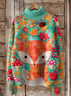 Lässig Rollkragen Tier Sweatshirt