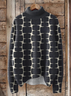 Lässig Rollkragen Geometrisch Sweatshirt