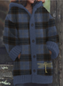 Damen Wolle/Stricken Kariert Langarm Bequem Lässig Strickjacke