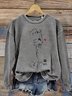 Retro Rundhals 3d Drucken Sweatshirt