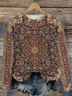Lässig Rundhals Geometrisch Sweatshirt Print
