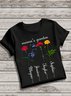 Lässig Geblümt Rundhals Kurzarm T-Shirt