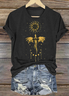 Lässig Tier Rundhals Kurzarm T-Shirt