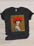 Lässig Malerei Rundhals Kurzarm T-Shirt