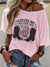 Lässig Wilder Westen Rundhals Kurzarm T-Shirt