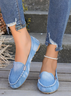 Lässig Unifarben Slip On Flach Flache Schuhe