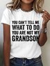 Lässig Textbriefe Rundhals Kurzarm T-Shirt