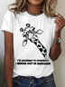 Lässig Tier Rundhals Kurzarm T-Shirt