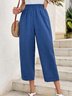 Damen Unifarben Knöchelhose Hose Lässig Frühling/Herbst Hose