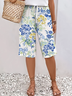 Damen Geblümt Fünfte Hose Hose Lässig Sommer Hose
