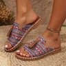 Retro Geometrisch Slip On Flach Rutschfest