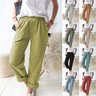 Damen Unifarben Lang Hose Retro Frühling/Herbst Hose