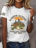 Lässig Tier Rundhals Kurzarm T-Shirt