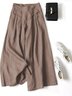 Damen Unifarben Lang Elastische Taille Hose Lässig Frühling/Herbst Hose