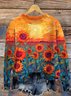 Damen Wolle/Stricken Tier Langarm Bequem Lässig Pullover