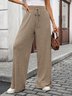 Damen Unifarben Lang Hose Lässig Frühling/Herbst Hose