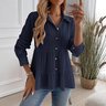 Hemdkragen Langarm Unifarben Regelmäßig Mikroelastizität Regelmäßige Passform Bluse für Damen